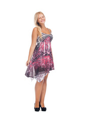 lovely teenage girl in elegant dress