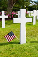 American War Cemetery at Omaha Beach, Normandy (Colleville-sur-M