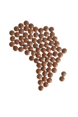 Afrika aus Schokolinsen