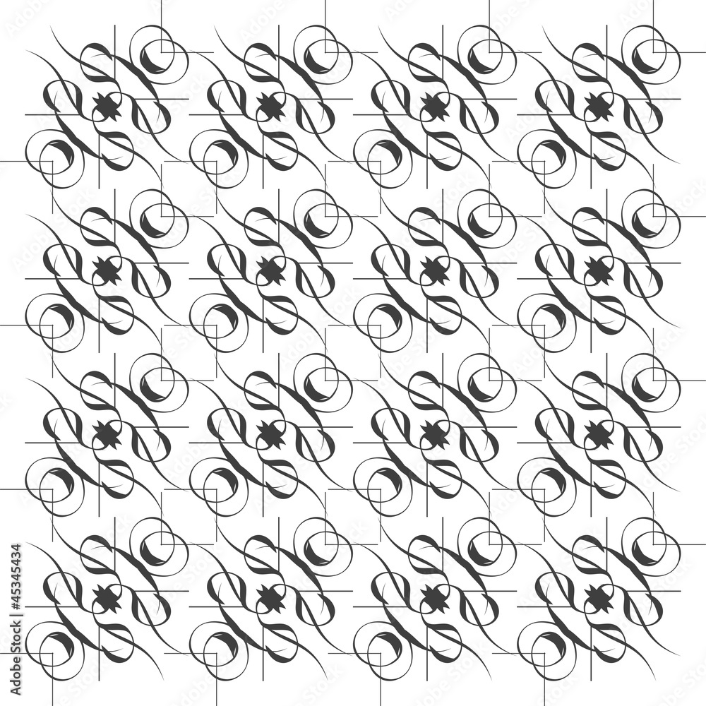 Poster seamless pattern and design elements, vector