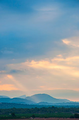 Dawn view of a natural park