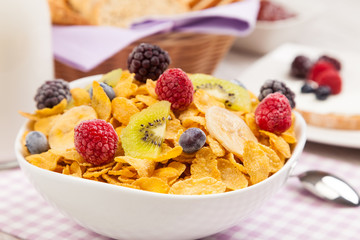 Healthy muesli breakfast