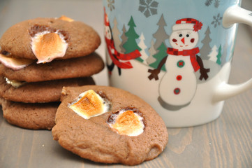 Chocolate Marshmallow Cookies