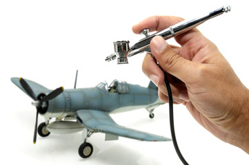 Model plane painting
