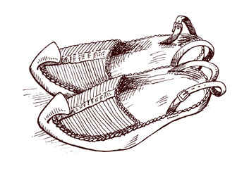 Naklejka premium Opanci