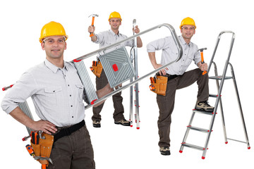 Handyman with a ladder