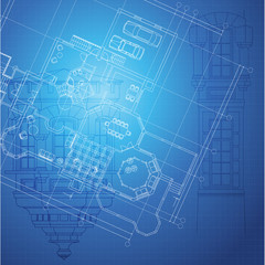 Architectural background. Part of architectural project