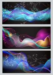 Abstract vector backgrounds set