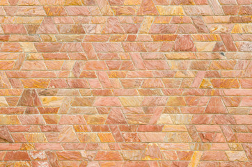 pattern of red slate stone wall surface