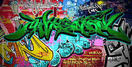 Leinwandbilder Graffiti Art Vector Background Urban Wall Leinwandbilder Banana Republic