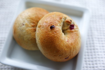 クランベリーのベーグル