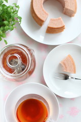 バウムクーヘンと紅茶