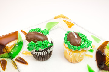 Football cupcakes