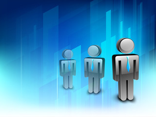 3D business people on abstract background, Business concept. EPS