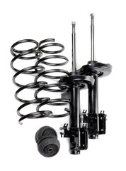 Set of shock absorbers, springs and thrust bearings