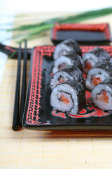 Sushi with salmon