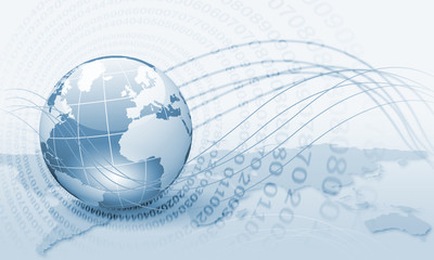 Image of light blue planet Earth