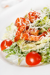 Fresh salad with shrimps