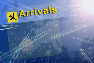 Arrivals timetable