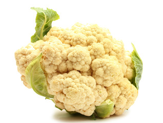 Fresh cauliflower isolated on white