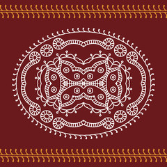 Folk Motif Design wall painting