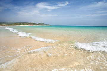 einsamer Strand in Chia