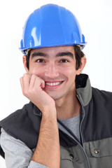 young craftsman smiling