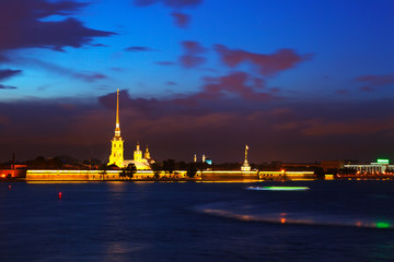 Fototapeta premium View of St. Petersburg in night