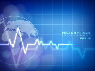 Cardiogram background. EPS 10.