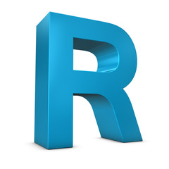 Letter R 3d render illustration isolated