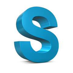 Letter S 3d render illustration isolated