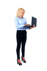Isolated business woman