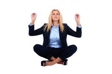 Isolated business woman