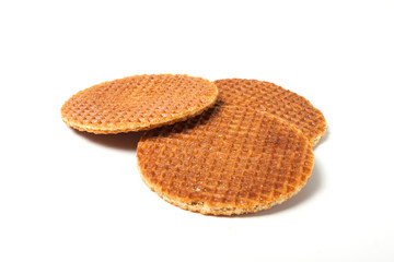 food waffle with caramel