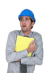 businessman looking scared