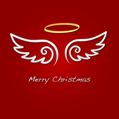 Merry Christmas Engel Flügel (Rot)