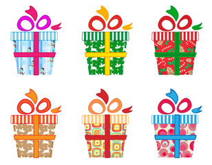 Set of four gift boxes