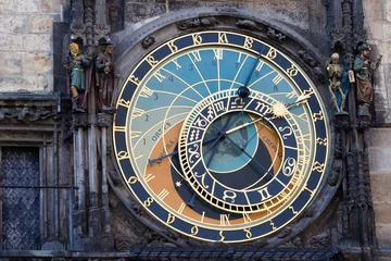 Fotobehang Prague Astronomical Clock (Prague Orloj) -Old Town City Hall © anca enache