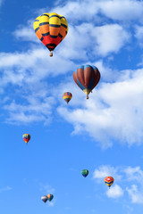 colorful hot air balloons