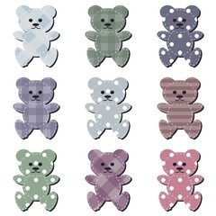 nice scrapbook teddy bears on white