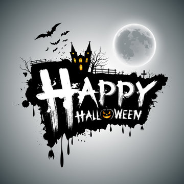 Happy Halloween message design background