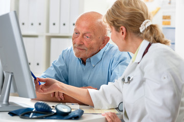 Patient in der Arztpraxis