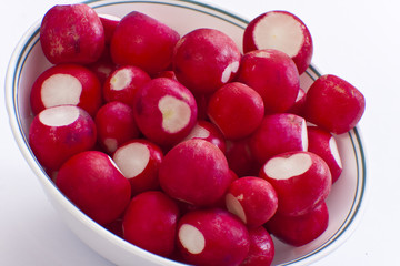 Radishes In A White Bowl