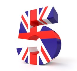 3d UK flag collection - number 5