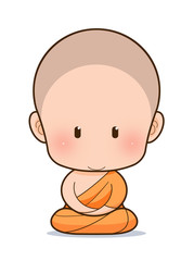 Buddhist Monk cartoon