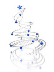 Fototapeta premium 3d spiral christmas tree concept