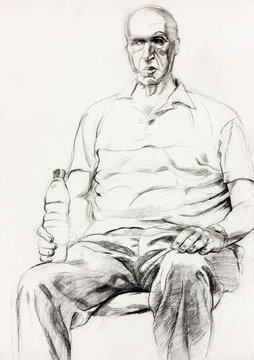 Man sitting sketch