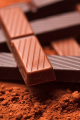 chocolate with cocoa beans