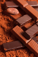 chocolate with cocoa beans