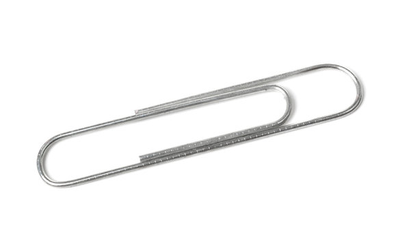 A big steel paper clip